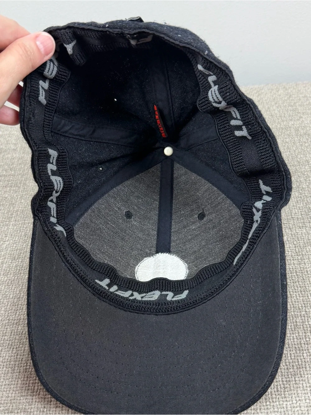 North Face Black Baseball Hat Cap Men's M/L Fitted Wool Fine Alpine Equipment
